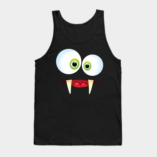 Dracula Monster Cartoon Face Tank Top